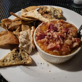 Southern Roots - Warm gouda pimento cheese with bacon jam - Southern Near Me - Jamestown, North Carolina Southern Roots - Warm gouda pimento cheese with bacon jam - Southern Near Me - Jamestown, North Carolina