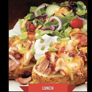 Smokey Bones - Stacked Baked Potato and Salad from the menu - Barbeque Near Me - Florence, Kentucky