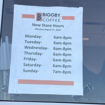 Biggby Coffee - Springboro - a sign in the window - Bagels Near Me - Springboro, Ohio Biggby Coffee - Springboro - a sign in the window - Bagels Near Me - Springboro, Ohio