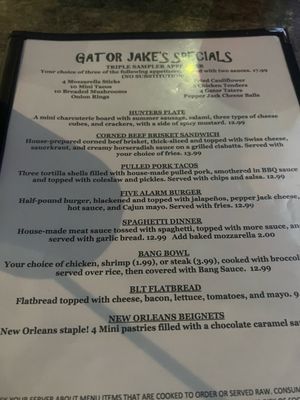 Menu photo 1 Gator Jakes Bar & Grill Sterling Heights, MI