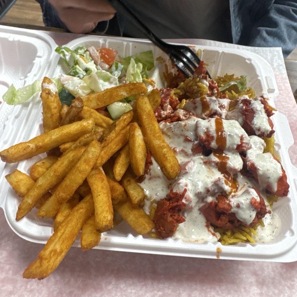 Sizzlings - Chicken Over Rice Platter - Mediterranean Near Me - Oceanside, New York Sizzlings - Chicken Over Rice Platter - Mediterranean Near Me - Oceanside, New York