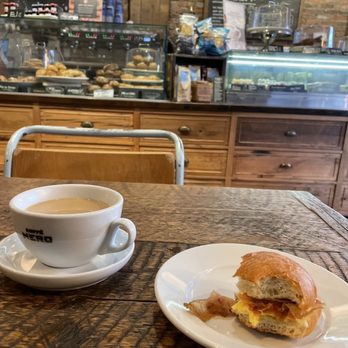 Caffè Nero - Classico Ground Coffee (Drip) and egg Bacon Breakfast Roll - Coffee & Tea Near Me - Andover, Massachusetts