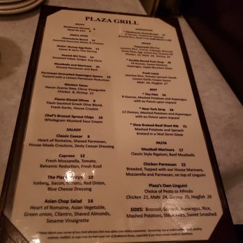 Plaza Grill - Menus - New American Near Me - Marathon, Florida