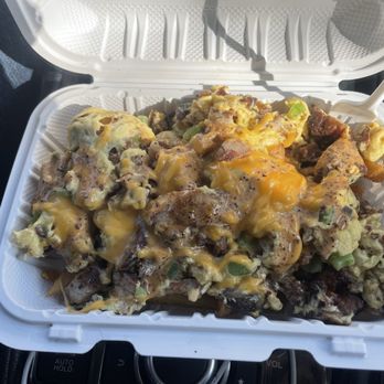 Cornerstone BBQ - Breakfast scramble with pork belly - Barbeque Near Me - Beaumont, California