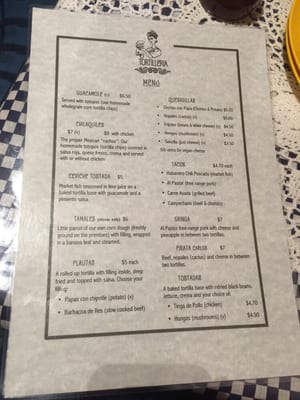 Menu photo 8 La Tortilleria Kensington, VIC