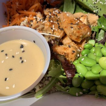 Tea Bar & Fusion Cafe - Chicken bowl with wasabi dressing - Coffee & Tea Near Me - Chico, California