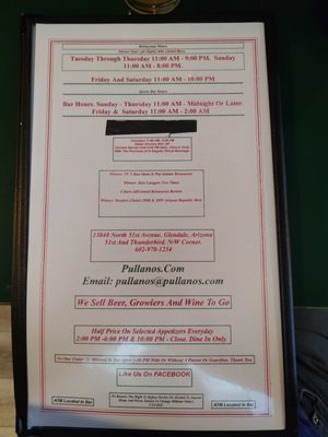 Menu photo 6 Pullano's Pizza & Wings Glendale, AZ Menu photo 6 Pullano's Pizza & Wings Glendale, AZ