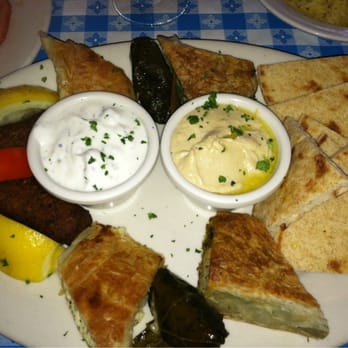 Georges Greek On Second - Vegetarian Appetizer Plate - Greek Near Me - Long Beach, California