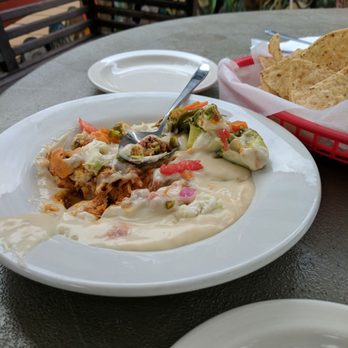 BirdRock Taco Shack - Queso - a full view of everything in it. It's beautiful when it comes to the table! - Tacos Near Me - Bradenton, Florida BirdRock Taco Shack - Queso - a full view of everything in it. It's beautiful when it comes to the table! - Tacos Near Me - Bradenton, Florida