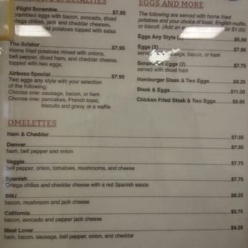 Aviator's - New price menu 1 - Breakfast & Brunch Near Me - Sacramento, California