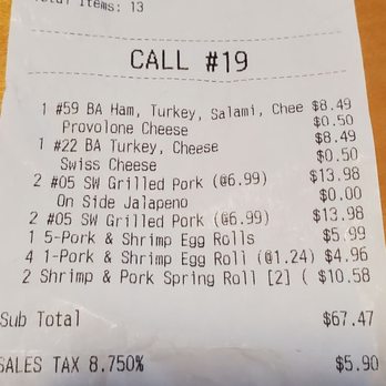Lee's Sandwiches - Over charging sales tax by 1%! Should be 7.75% in OC not 8.75%. - Sandwiches Near Me - Orange, California Lee's Sandwiches - Over charging sales tax by 1%! Should be 7.75% in OC not 8.75%. - Sandwiches Near Me - Orange, California