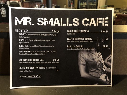 Menu photo 1 Mr Smalls Café Millvale, PA