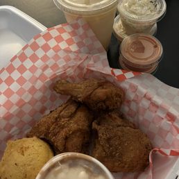 2. 3 Pcs, cornbread & side 2. 3 Pcs, cornbread & side