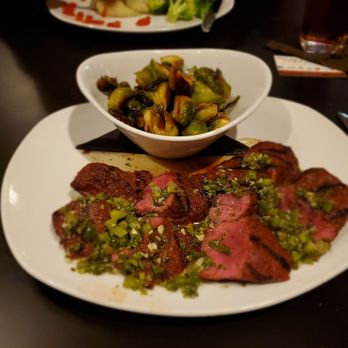 110 Grill - Chimichurri steak with brussel sprouts - New American Near Me - Woburn, Massachusetts