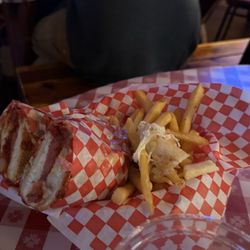 Pub N' Sub - Meatball sub with fries.