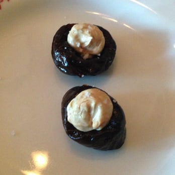Lucia - Foie Gras Stuffed Prune - Italian Near Me - Dallas, Texas Lucia - Foie Gras Stuffed Prune - Italian Near Me - Dallas, Texas