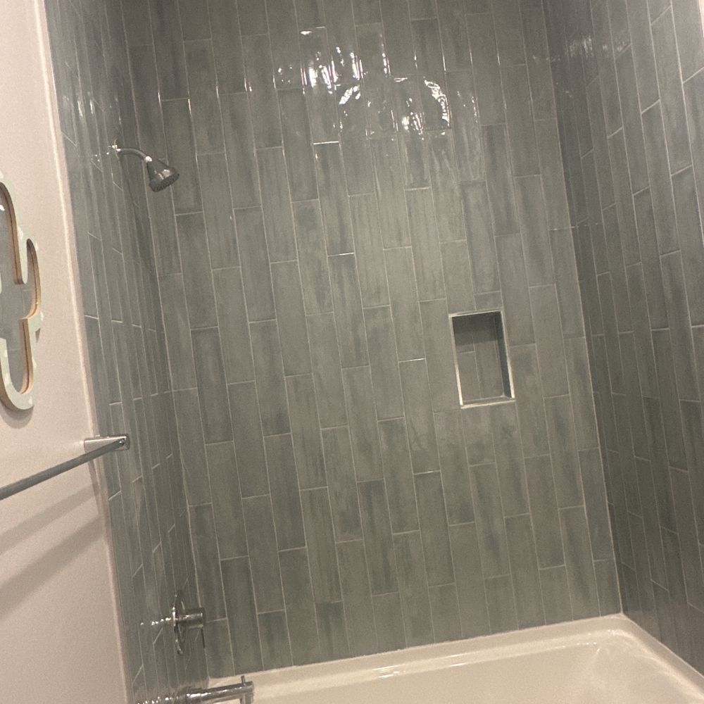 New Interior Finishes - Shower completed - Flooring Near Me - Tempe, Arizona
