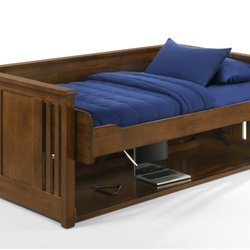 The Sleep Shop - Artisan Desk and Twin mattress.  a stylish way to save space!!!