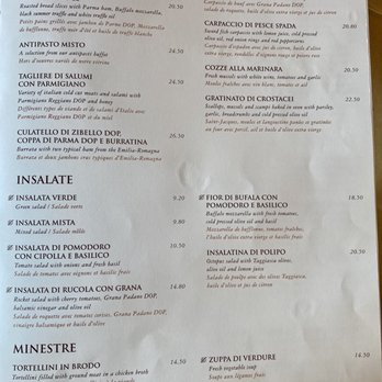 Ristorante Luce - Menu: Antipasti, Salad and soup - Italian Near Me - Bern, BE