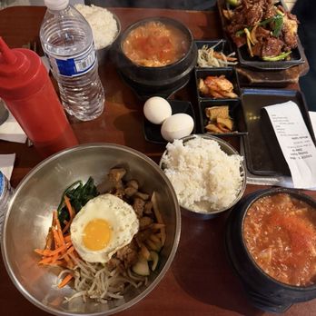 Kimchi Tofu House - Bibimbap with seafood sundubu and spicy pork grilled - Korean Near Me - Minneapolis, Minnesota Kimchi Tofu House - Bibimbap with seafood sundubu and spicy pork grilled - Korean Near Me - Minneapolis, Minnesota