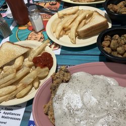 CFS, fries and okra