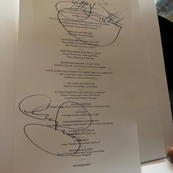 Per Se - signed copy of the menu by the chef - French Near Me - New York, New York Per Se - signed copy of the menu by the chef - French Near Me - New York, New York