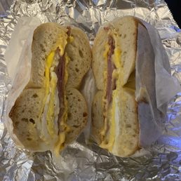 Pork roll, eggs and cheese