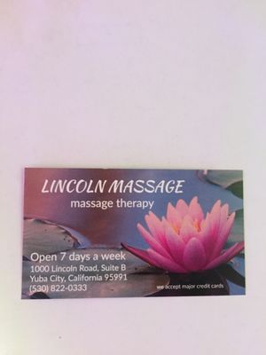 Lincoln Massage Yuba City Ca