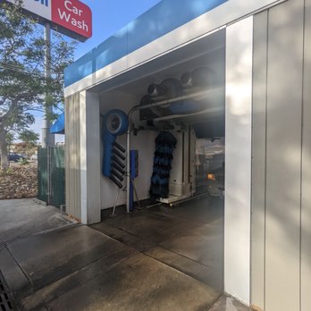 Chevron - Partial image of the exit of the drive-through car wash - Gas Stations Near Me - San Diego, California