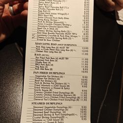 Menu side 1
