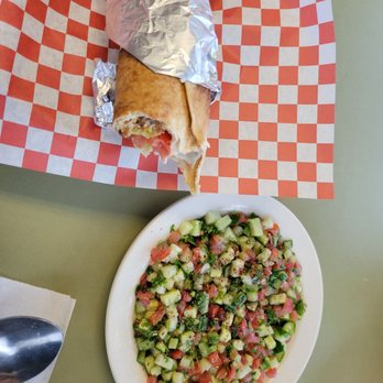 Almadina restaurant - Falafel sandwich and Arabic salad - Mediterranean Near Me - Rochester, Minnesota