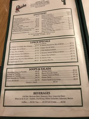 Menu photo 8 Pancho's Mexican Restaurant Orange, CA Menu photo 8 Pancho's Mexican Restaurant Orange, CA