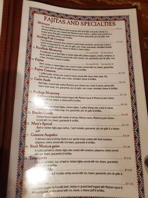 Menu photo 5 Rancho Grande Jacksonville, TX