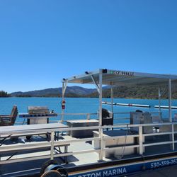 Whiskeytown Marinas - Our 25 person Party Barge with tons of seating and a BBQ!