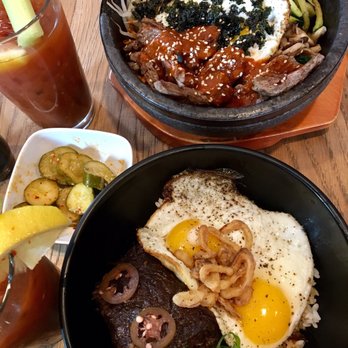 Southgate - Beef dolsot bibimbap and loco moco - Korean Near Me - Philadelphia, Pennsylvania