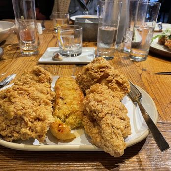 Brazen Open Kitchen Bar - Batter fried chicken with cornbread - New American Near Me - Dubuque, Iowa