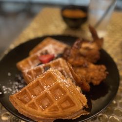 The Vault - Jerk chicken and waffles