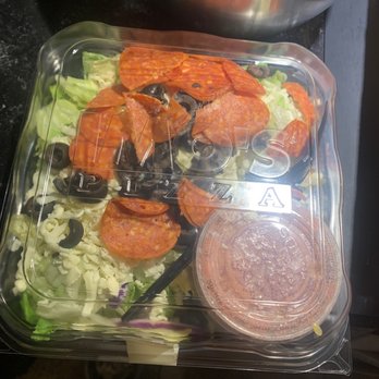 Imo's Pizza - Last but not least....a very happy salad made by a cheerful employee. NOT the front of the restaurant girls. - Pizza Near Me - Saint Louis, Missouri Imo's Pizza - Last but not least....a very happy salad made by a cheerful employee. NOT the front of the restaurant girls. - Pizza Near Me - Saint Louis, Missouri