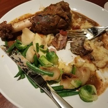 Seasons 52 - Lamb shank with brussel sprouts and green beans - New American Near Me - Phoenix, Arizona Seasons 52 - Lamb shank with brussel sprouts and green beans - New American Near Me - Phoenix, Arizona
