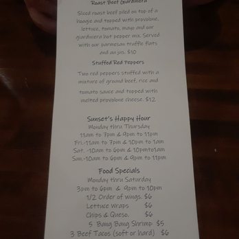 Sunset Grill - Happy Hour food and drink specials - Breakfast & Brunch Near Me - Spring Lake Park, Minnesota