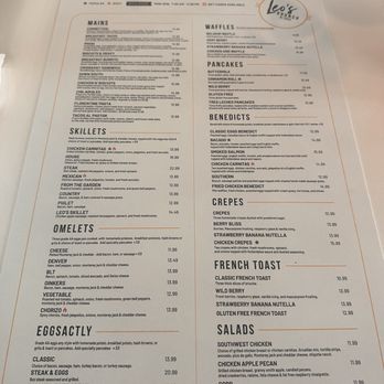 Leo's Brunch House - breakfast menu - Breakfast & Brunch Near Me - Carrollton , Texas
