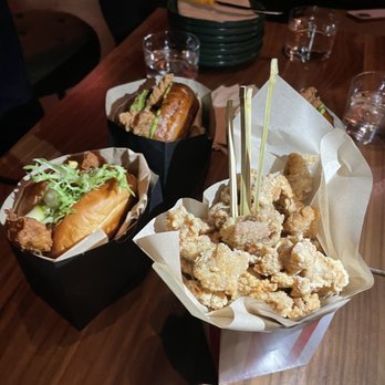 Double Chicken Please - Hot Honey and Salted Duck Egg Sandwiches, Taiwanese Popcorn Chicken - Cocktail Bars Near Me - New York, New York Double Chicken Please - Hot Honey and Salted Duck Egg Sandwiches, Taiwanese Popcorn Chicken - Cocktail Bars Near Me - New York, New York
