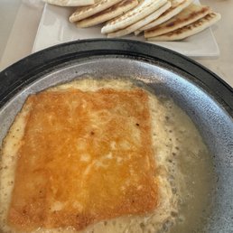 Flaming cheese