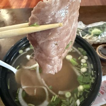 Noodle World Jr - Slab of beef in the 3. Beef Pho - Asian Fusion Near Me - Los Angeles, California
