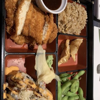 Umami Sushi - Chicken katsu bento box with sub of Tampa roll - Sushi Bars Near Me - Lutz, Florida Umami Sushi - Chicken katsu bento box with sub of Tampa roll - Sushi Bars Near Me - Lutz, Florida