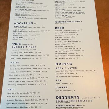 Catch 27 - Drink menu - Southern Near Me - Saint Augustine, Florida