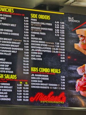 Menu photo 5 Michael's Super Burgers Whittier, CA