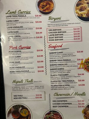 Menu photo 2 Laliguras Indian Nepali Restaurent Burlington, VT