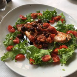 Pan seared swordfish. Excellent, wish I had 3 times the amount. Only 12.00 for lunch portion.