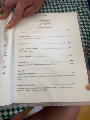 Menu photo 1 La Casa De Lo Natural Origen Manzanillo, COL